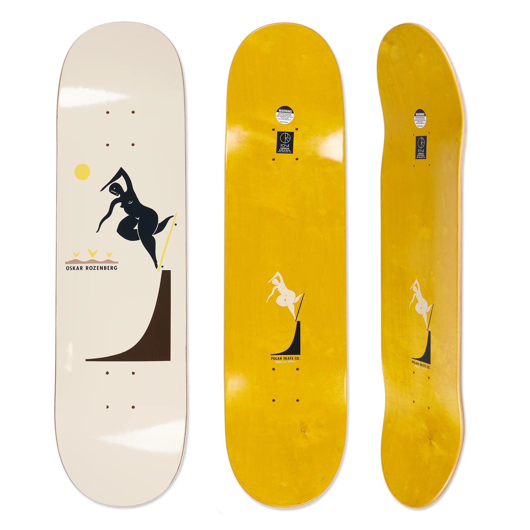 Polar Skate Co. Oskar Rozenberg - Bs Noseblunt (Cream) 8.375"