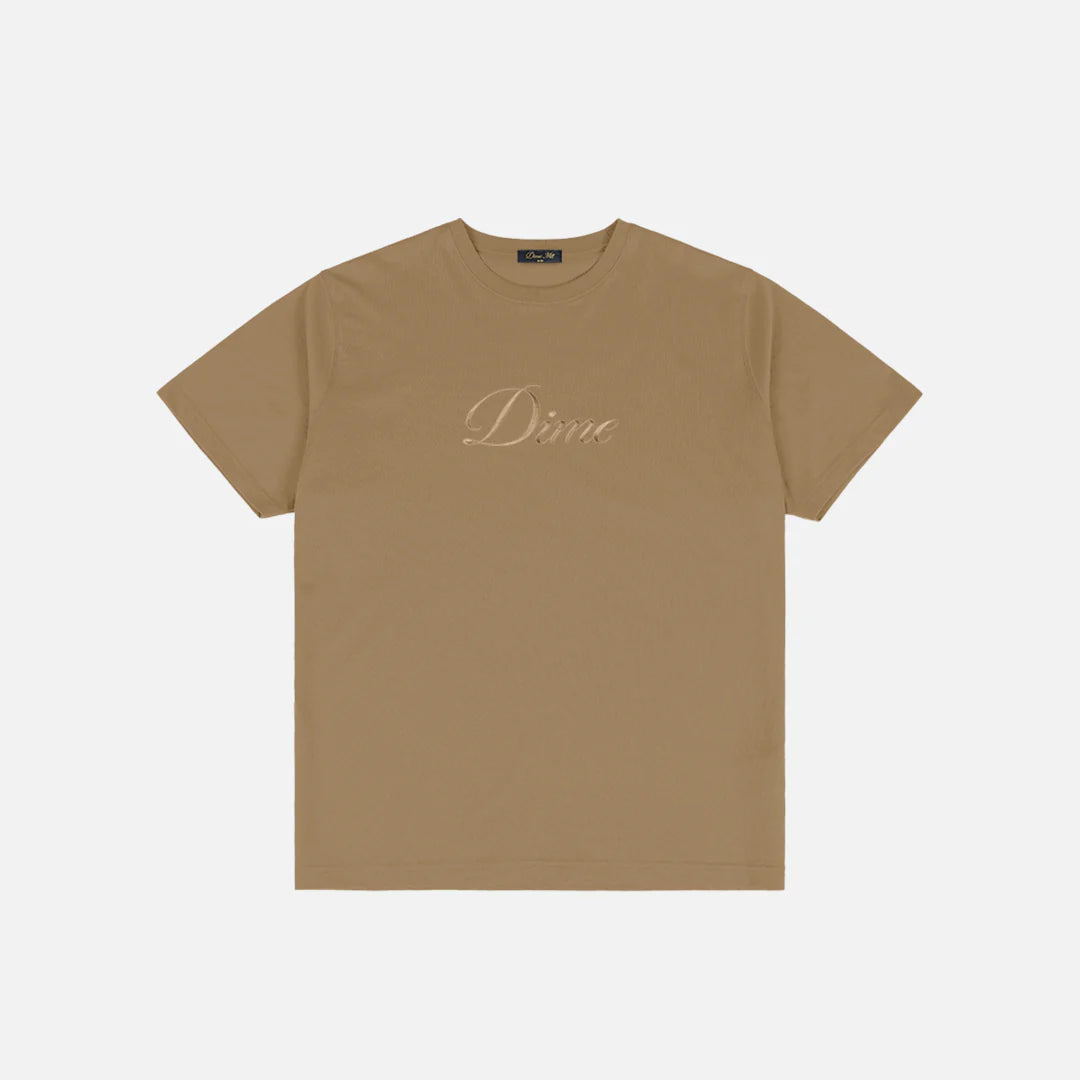 Dime Cursive T-shirt - Tan