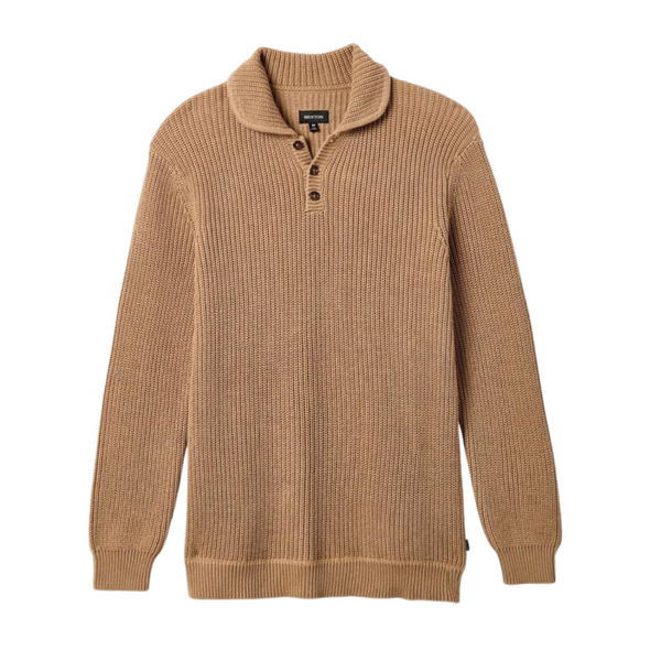 Brixton Not Your Dad's Fisherman Sweater - Oatmeal