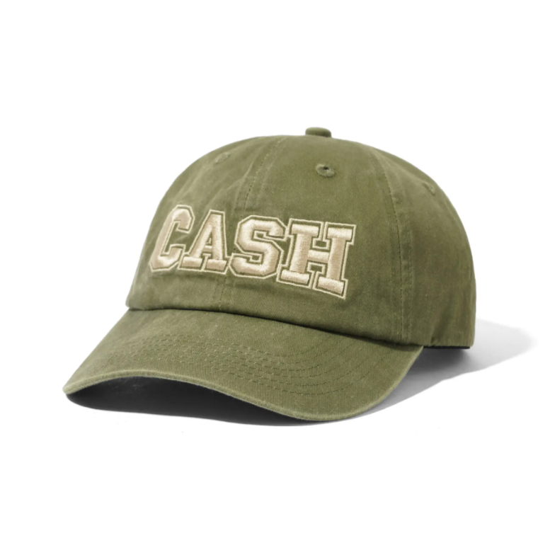 Cash Only Campus 6 Panel Cap - Washed Olive