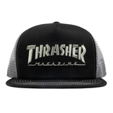 Thrasher Embroidered Logo Mesh Cap - Grey/Black