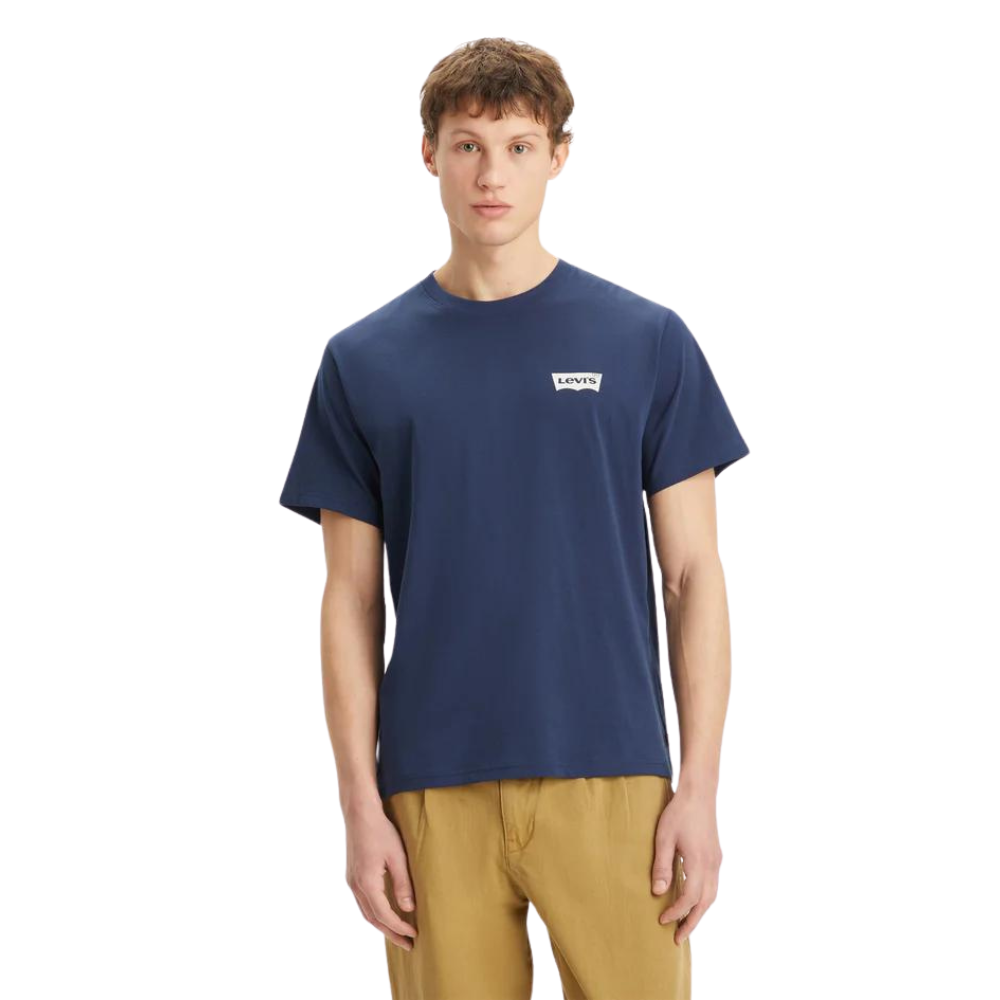 LEVI'S SS RELAXED FIT TEE ICON BUTTON - DRESS BLUE