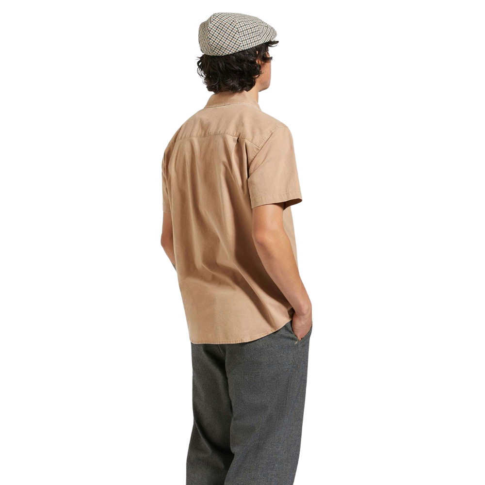 Brixton Charter Sol Wash SS Woven - Burro Brown Sol Wash