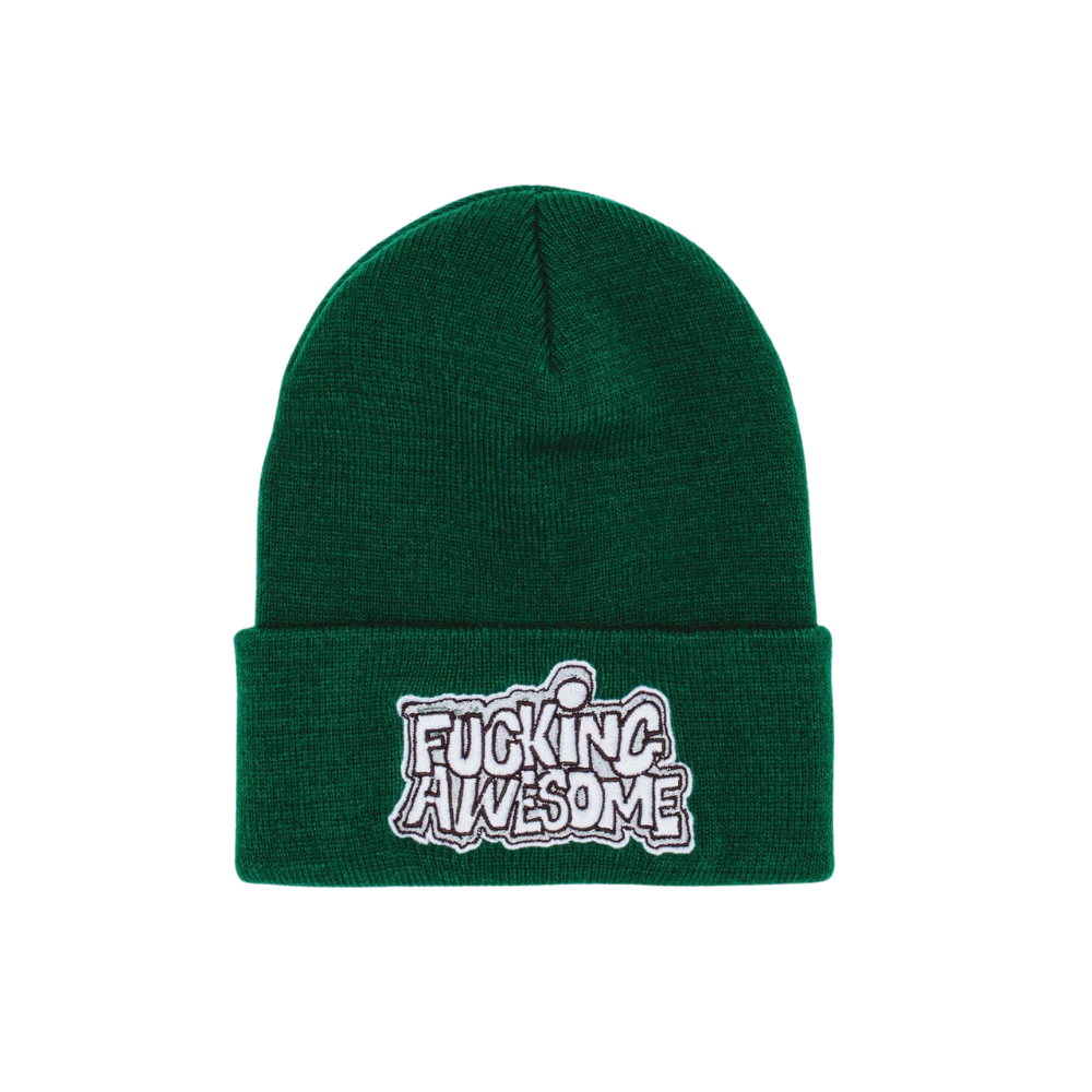 Fucking Awesome PBS Logo Cuff Beanie - Forest Green