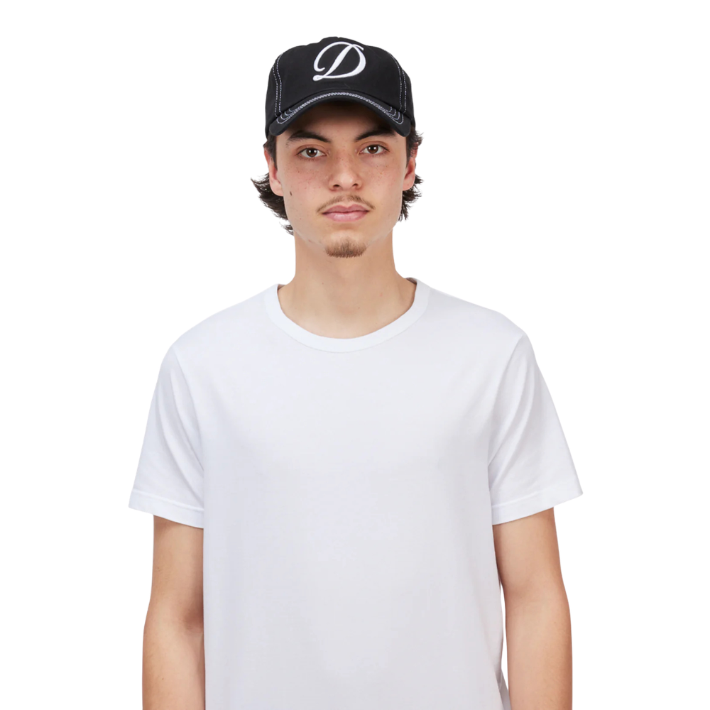 Dime Cursive Denim Worker Cap - Washed Black