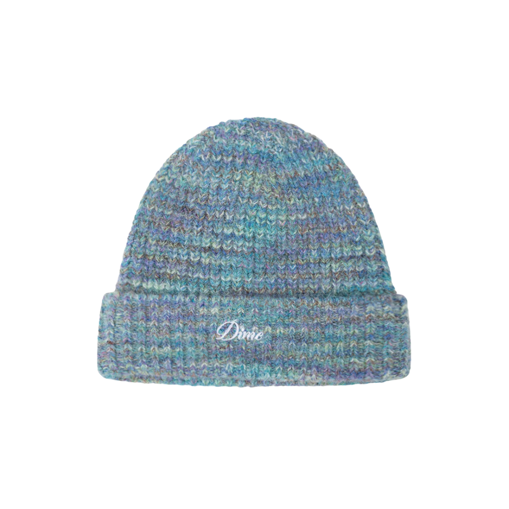 Dime Fuzzy Fold Beanie - Blue Multi