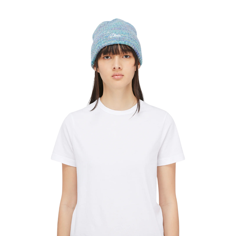 Dime Fuzzy Fold Beanie - Blue Multi