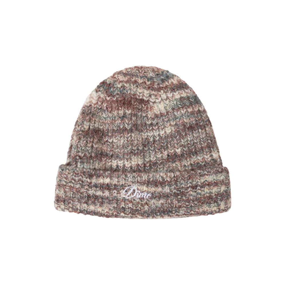 Dime Fuzzy Fold Beanie - Blush Multi