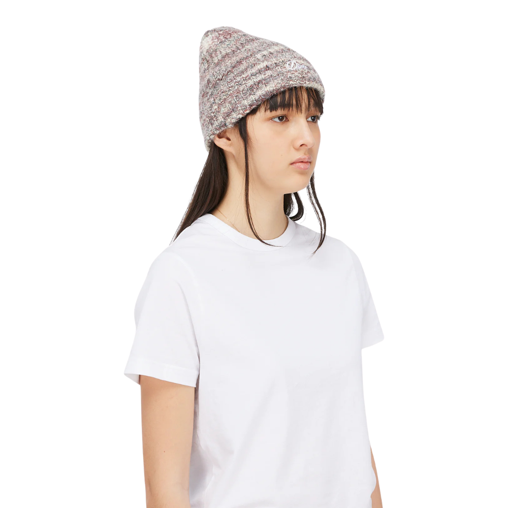 Dime Fuzzy Fold Beanie - Blush Multi