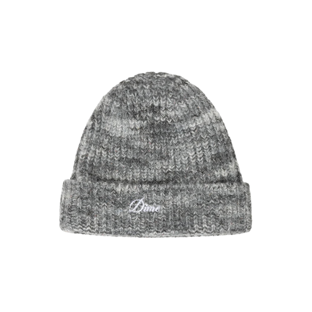 Dime Fuzzy Fold Beanie - Charcoal Multi