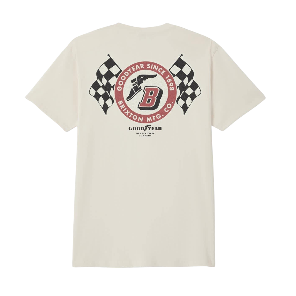 Brixton Goodyear Speedway T-Shirt - Cream