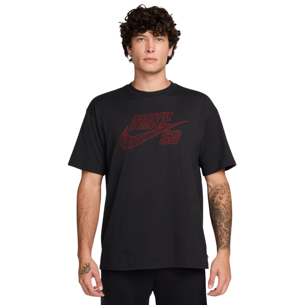 Nike SB Logo T-Shirt - Black/University Red