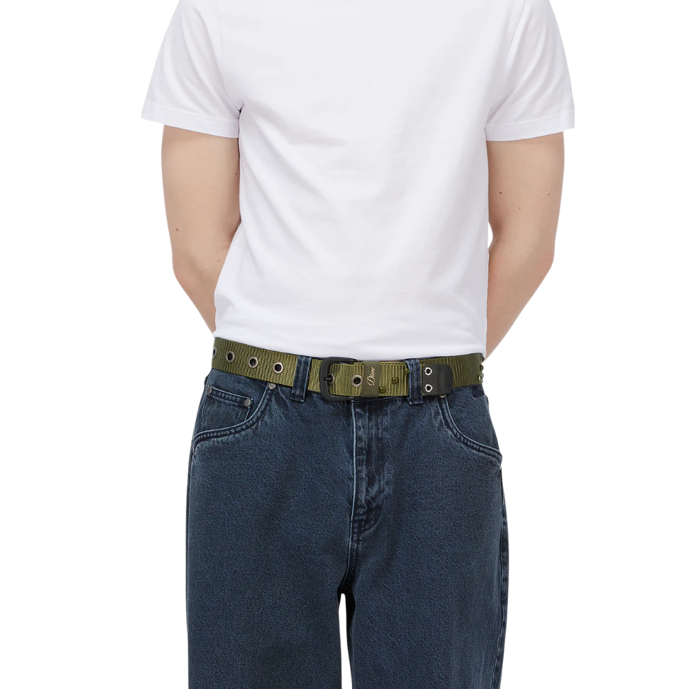 Dime Studded Belt - Army Green