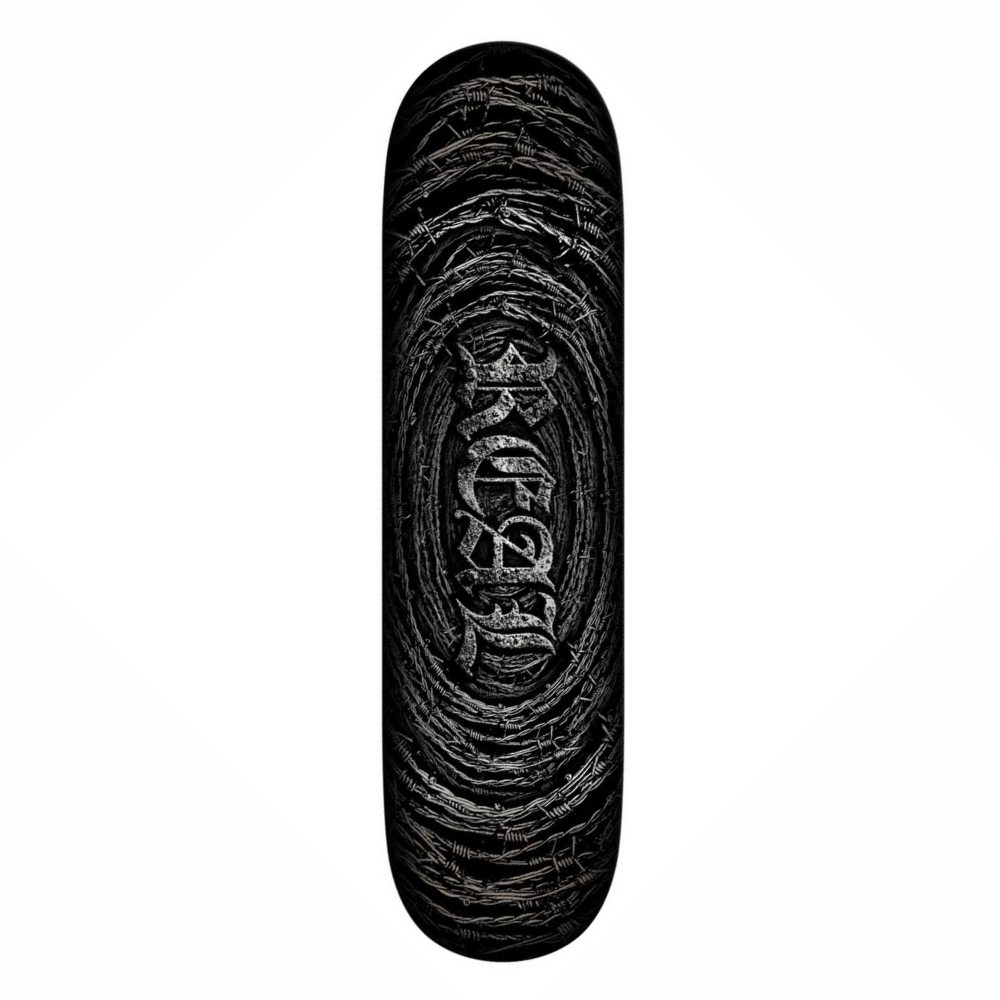 Real Team Barbed Wire Foil Oval Deck - 8.5"