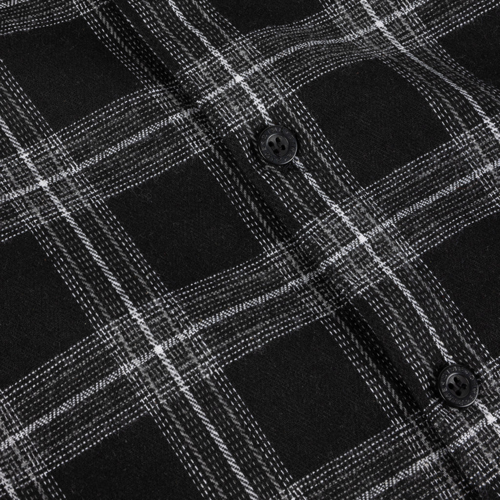 Dime Plaid Flannel Shirt - Black