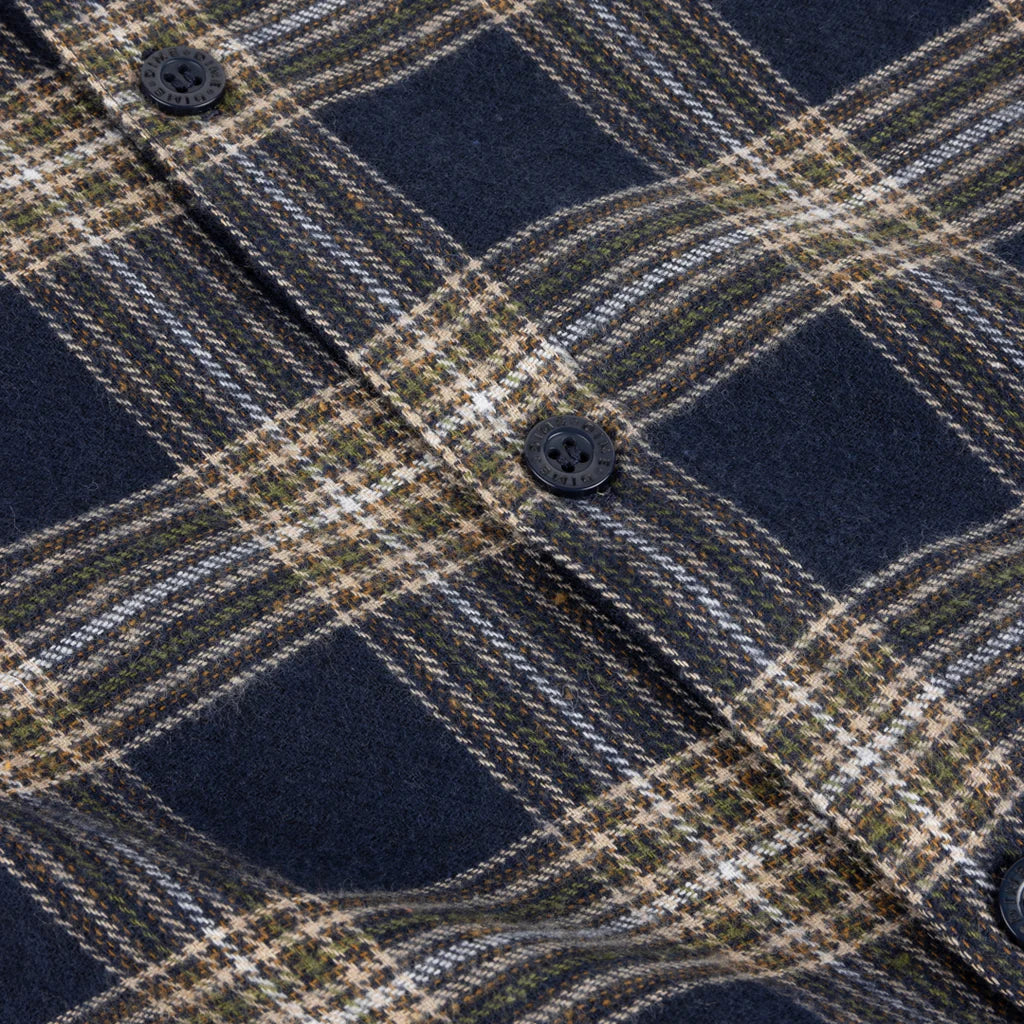 Dime Plaid Flannel Shirt - Navy