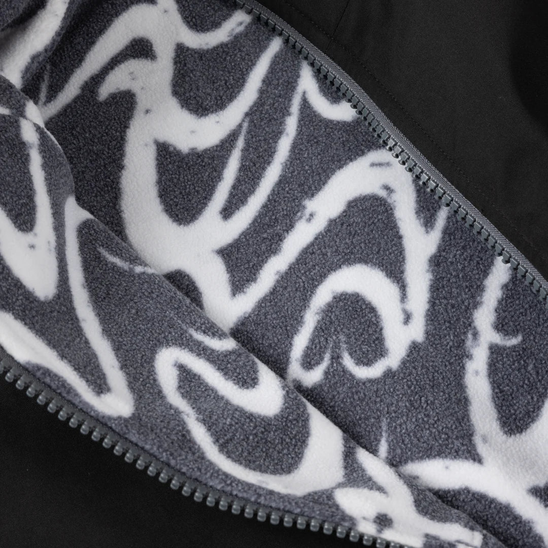Dime Reversible Chilling Fleece - Grey/Black