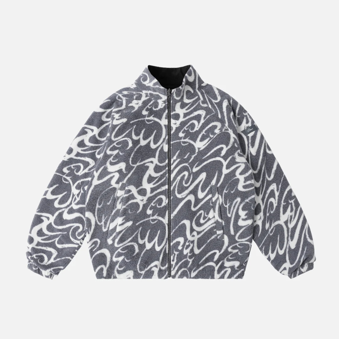 Dime Reversible Chilling Fleece - Grey/Black