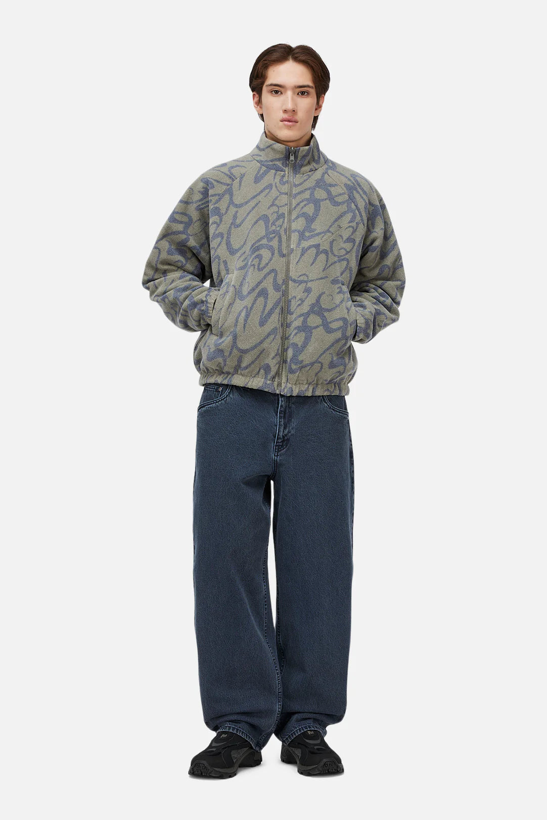 Dime Reversible Chilling Fleece - Smoke/Brown