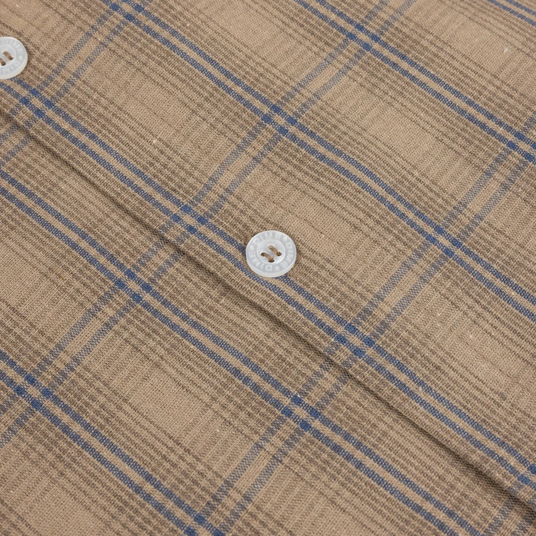 Dime Plaid Button up Shirt - Brown