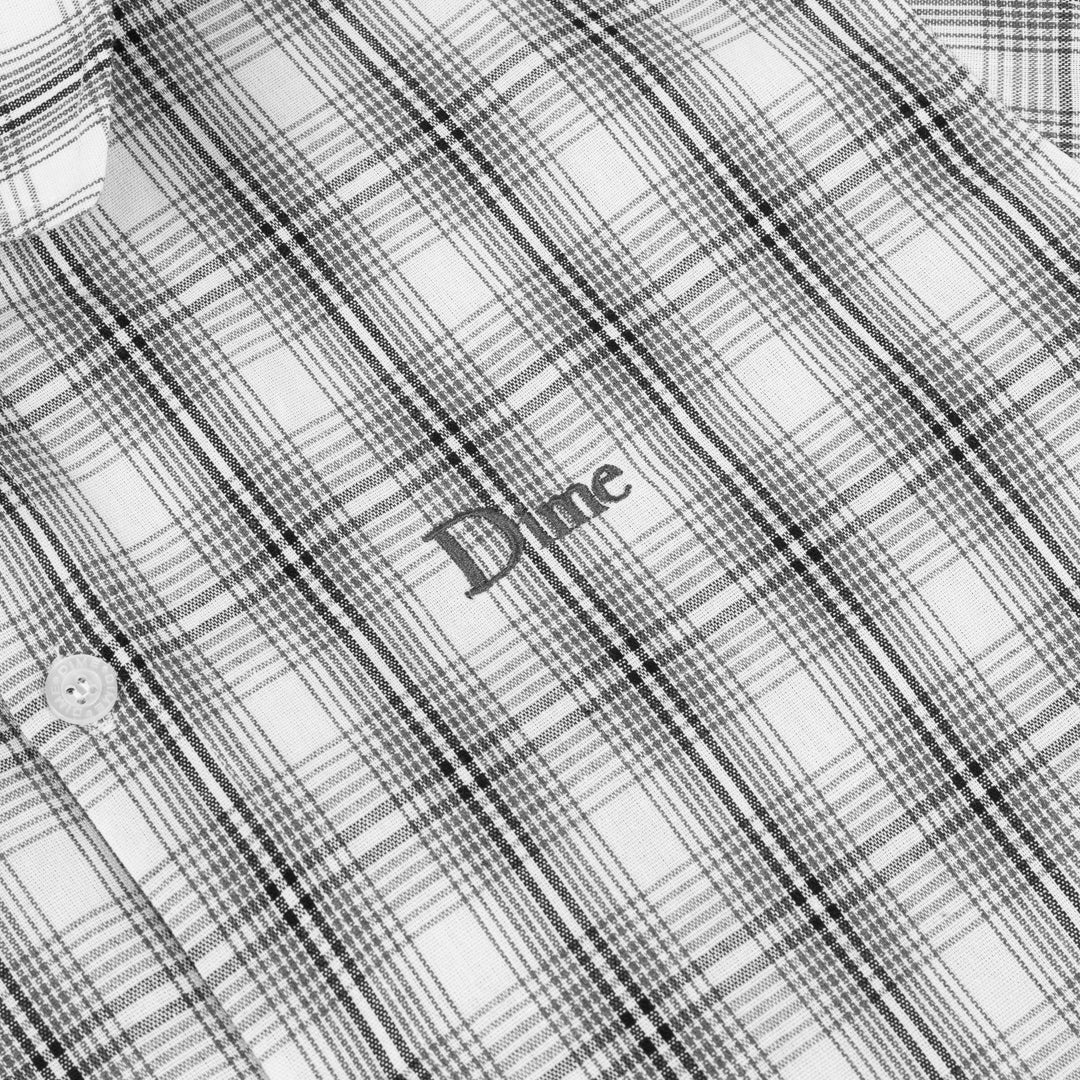 Dime Plaid Button up Shirt - Grey