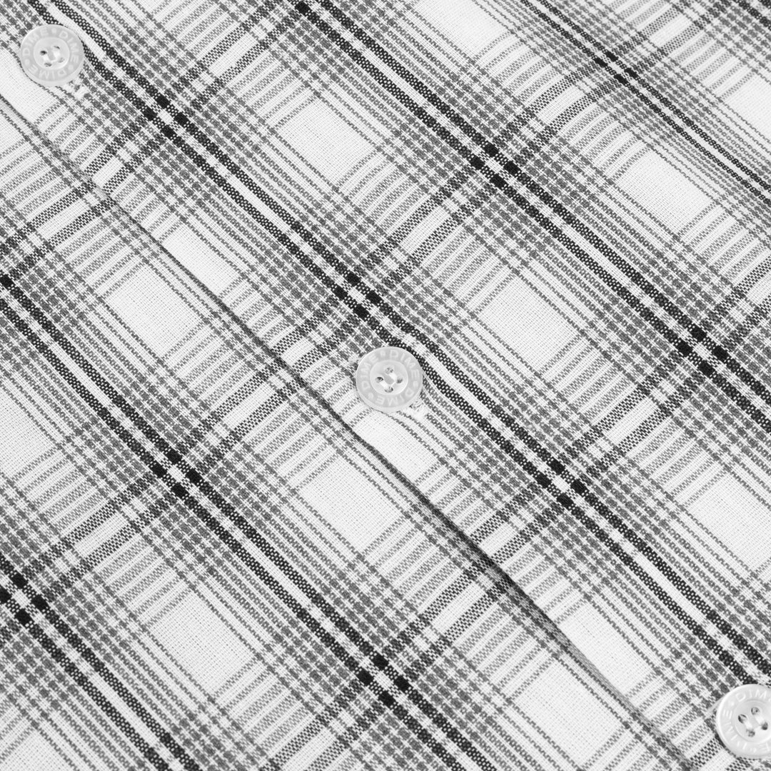 Dime Plaid Button up Shirt - Grey