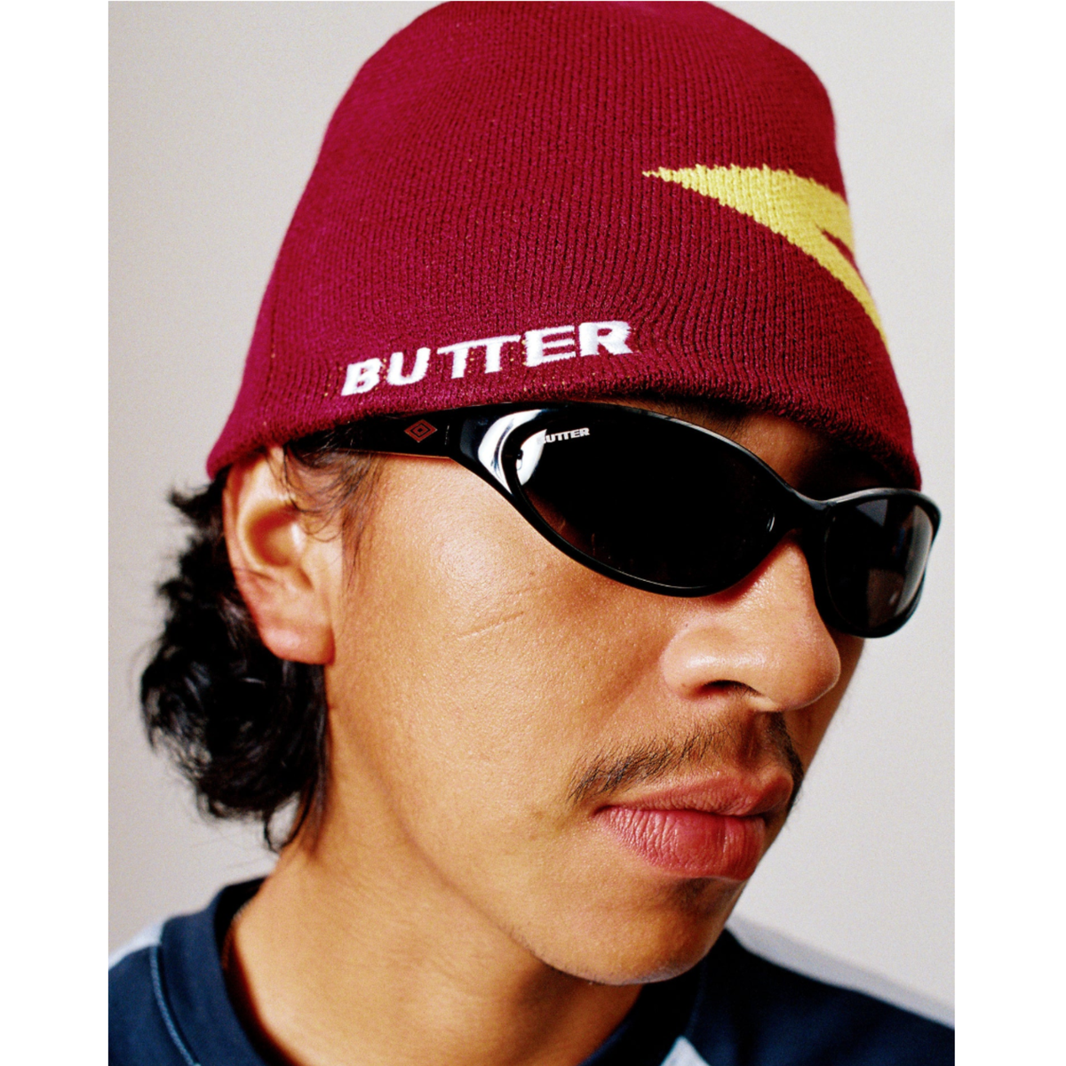 Butter Good x Umbro Diamond Skully Beanie - Burgundy