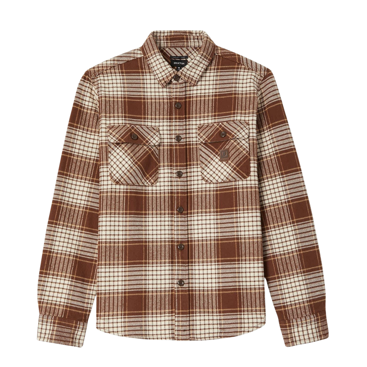 Brixton Bowery Heavy Weight Flannel - Pinecone Brown/Whitecap