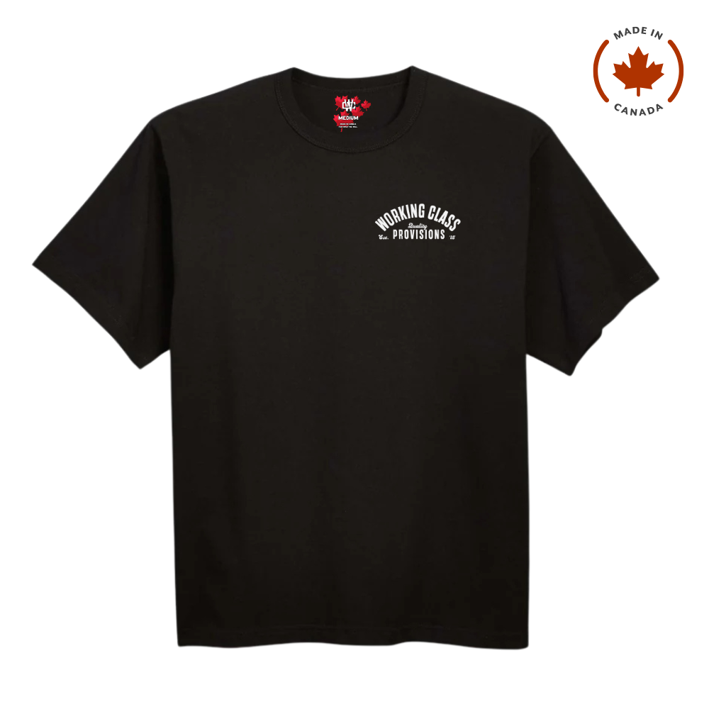 Working Class Made in Canada Provisions Tee - Black/White