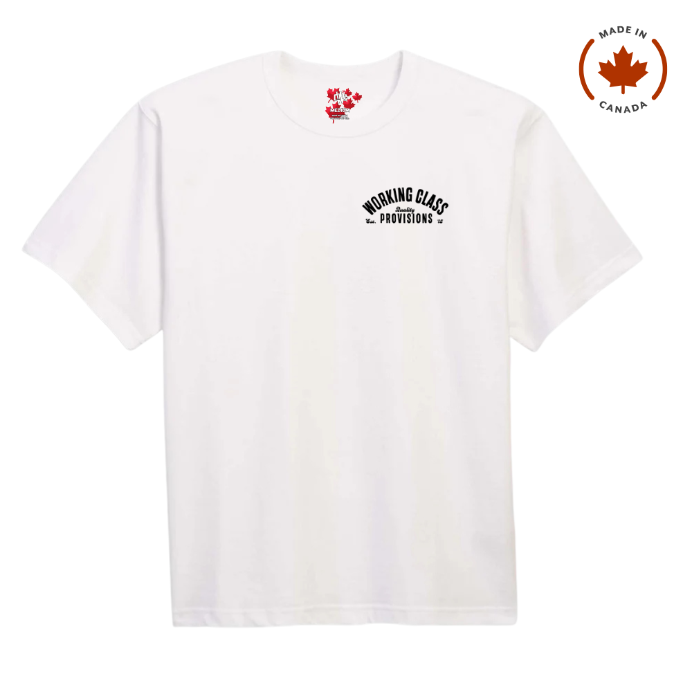 Working Class Made in Canada Provisions Tee - White/Black