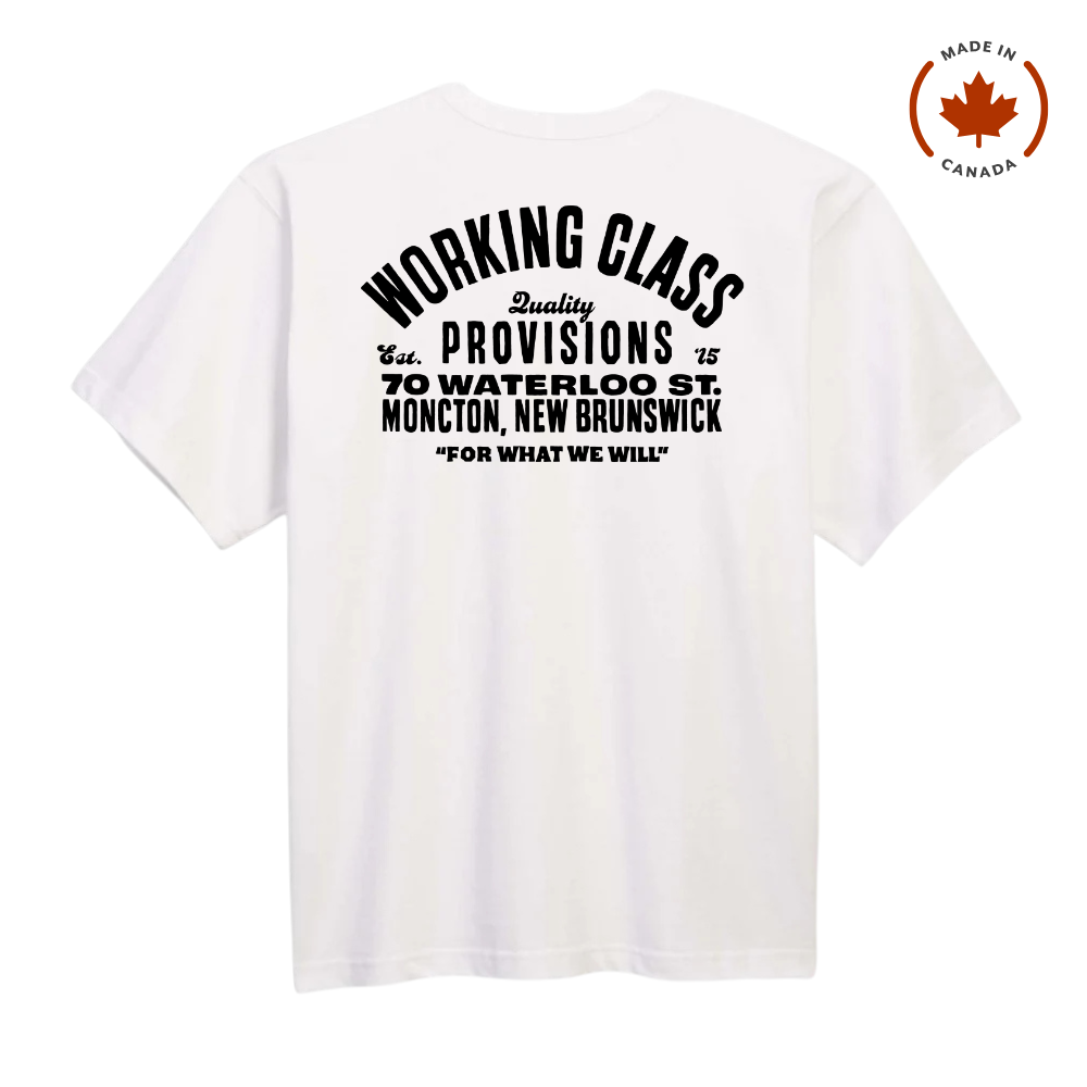 Working Class Made in Canada Provisions Tee - White/Black
