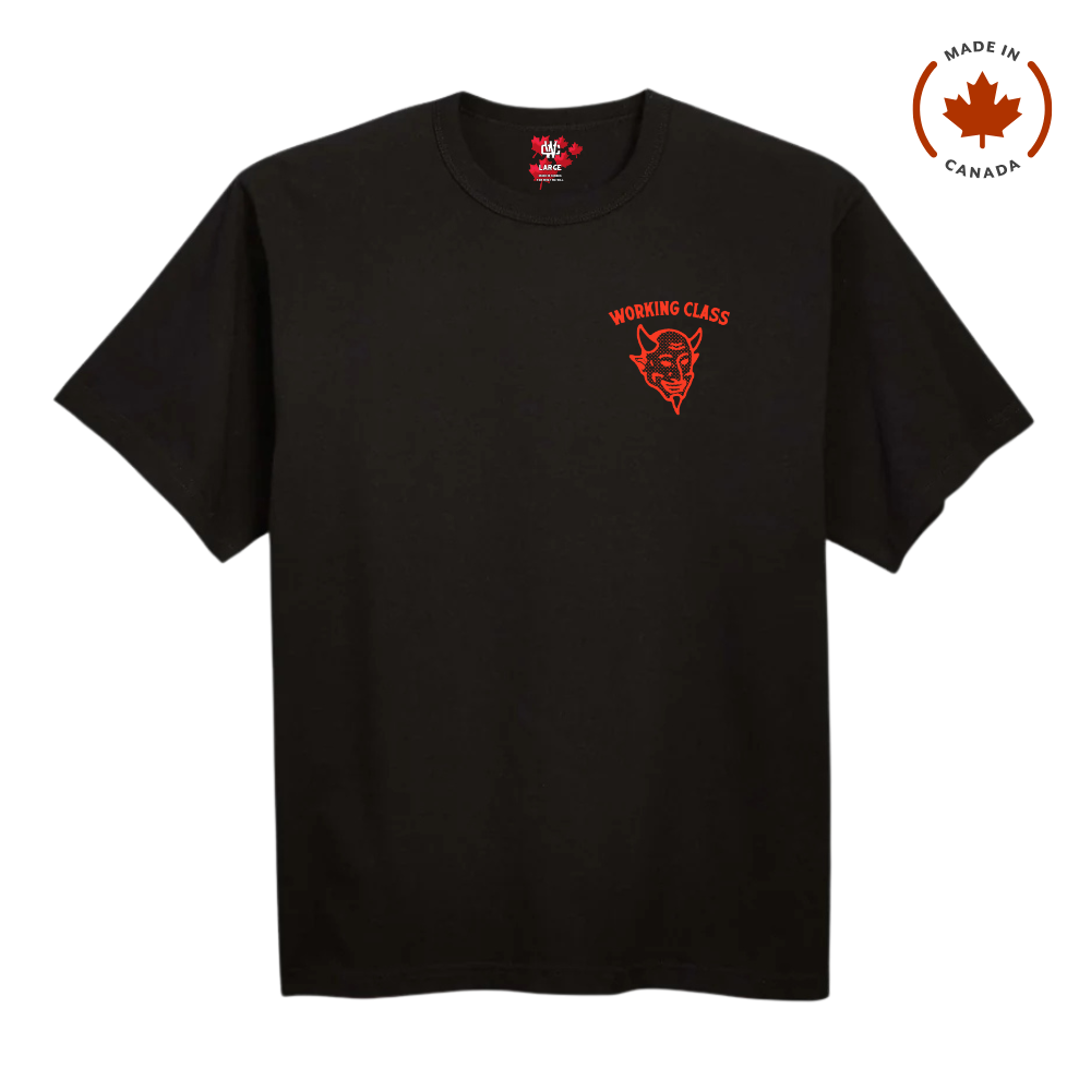 Working Class Made in Canada Wheat Demon Tee - Black/Blood