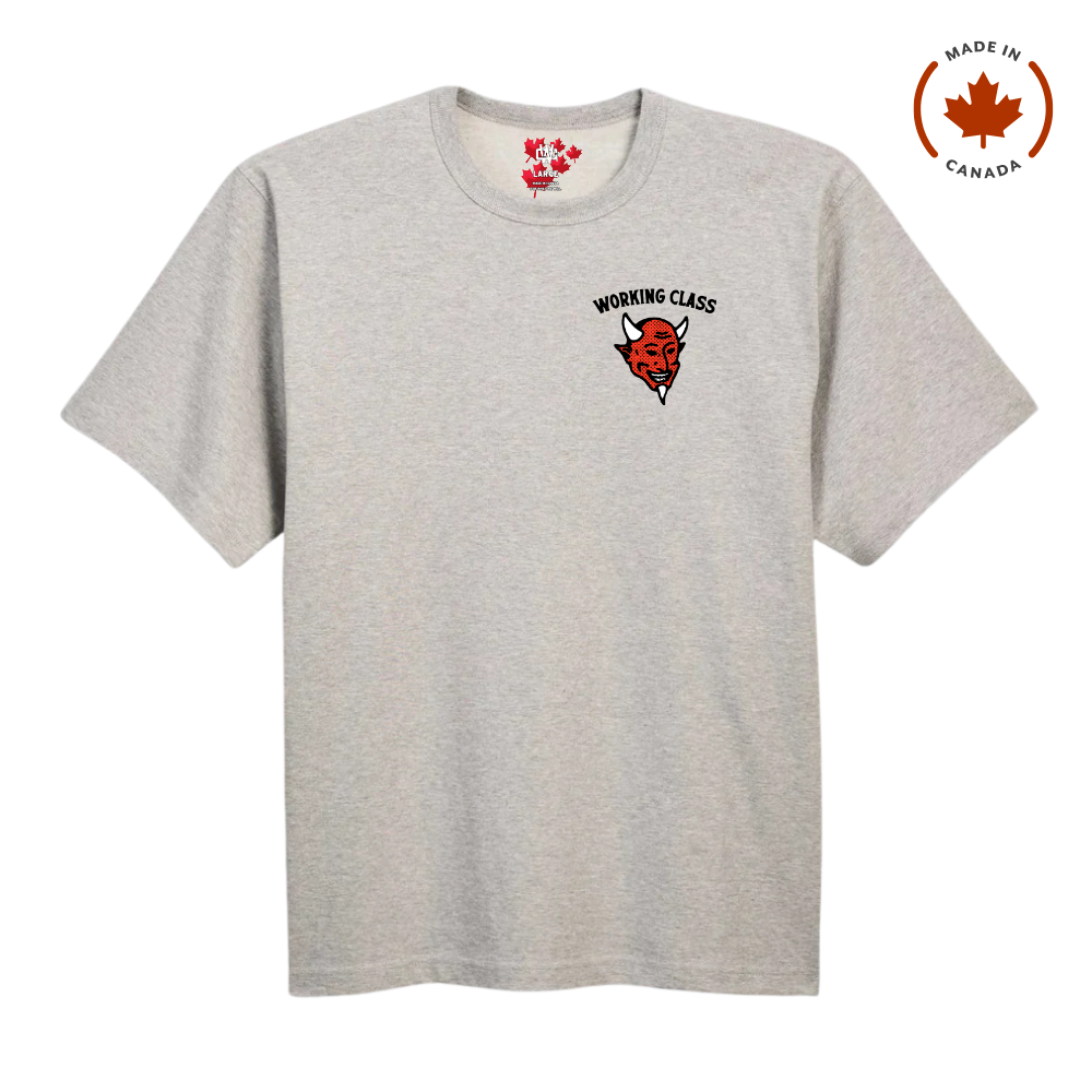 Working Class Made in Canada Wheat Demon Tee - Heather Grey