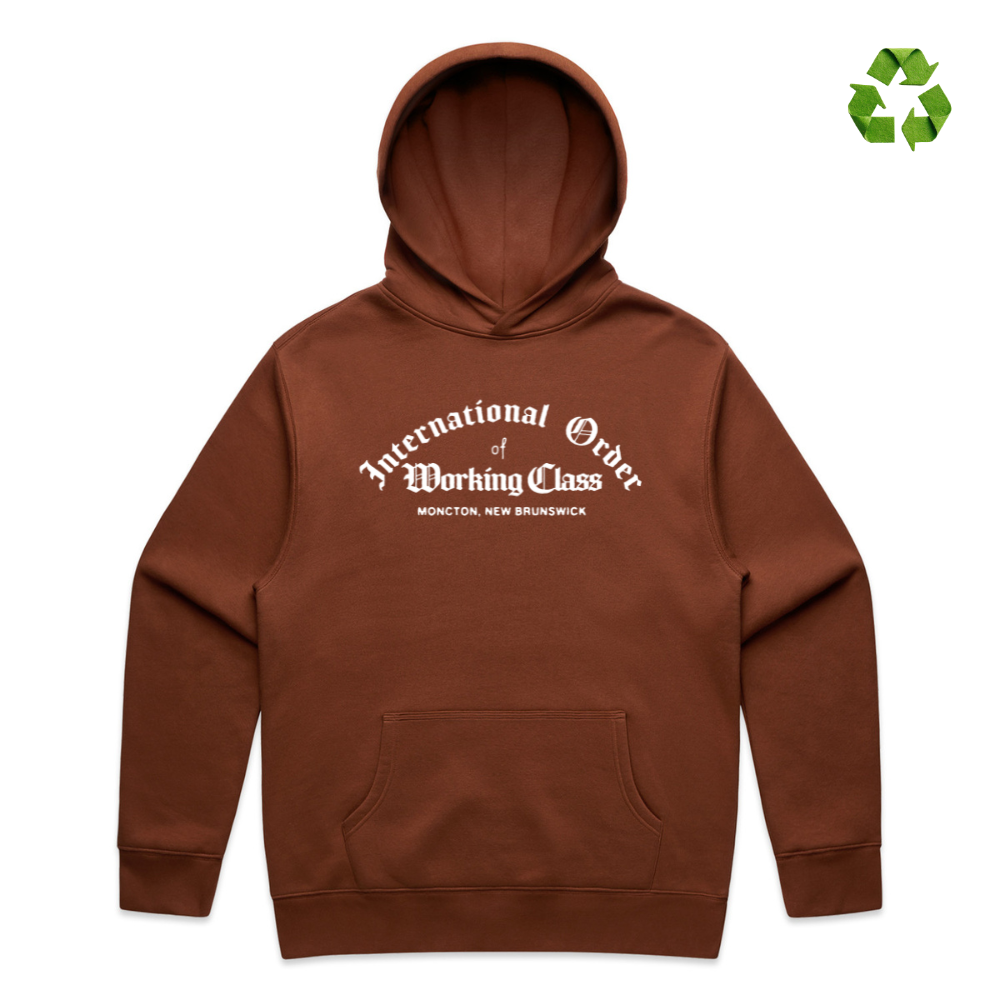 Working Class International Order Hoodie - Clay/White