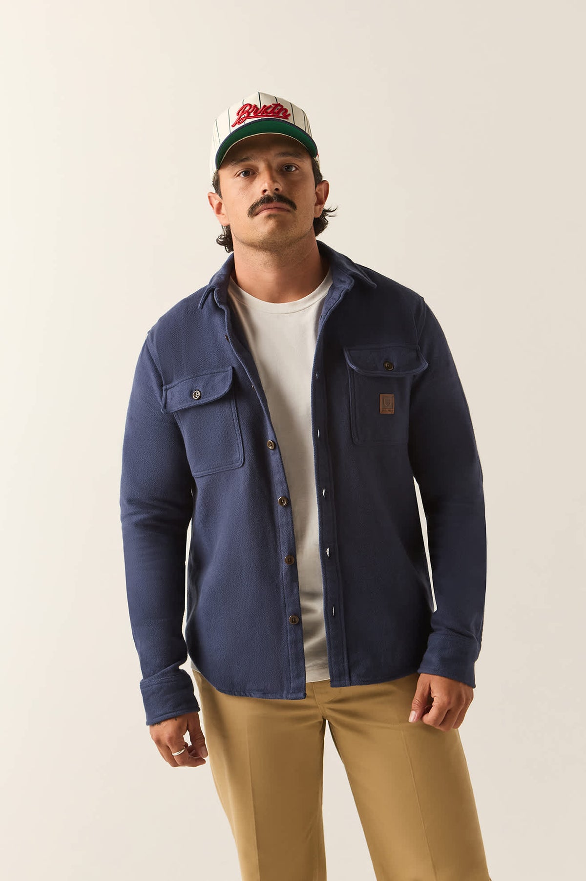 Brixton Bowery Heavy Weight Flannel - Washed Navy