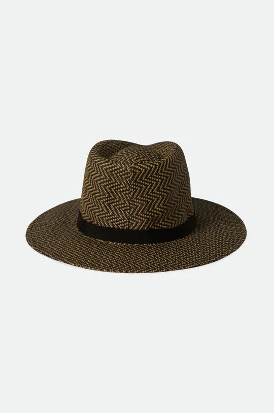 Brixton Carolina Straw Packable Travel - Black/Natural