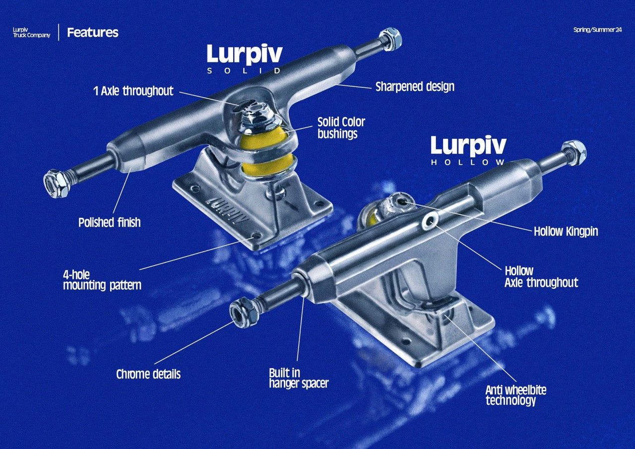 Lurpiv Hollow Trucks - Polished (140, 145, 150, 160mm)