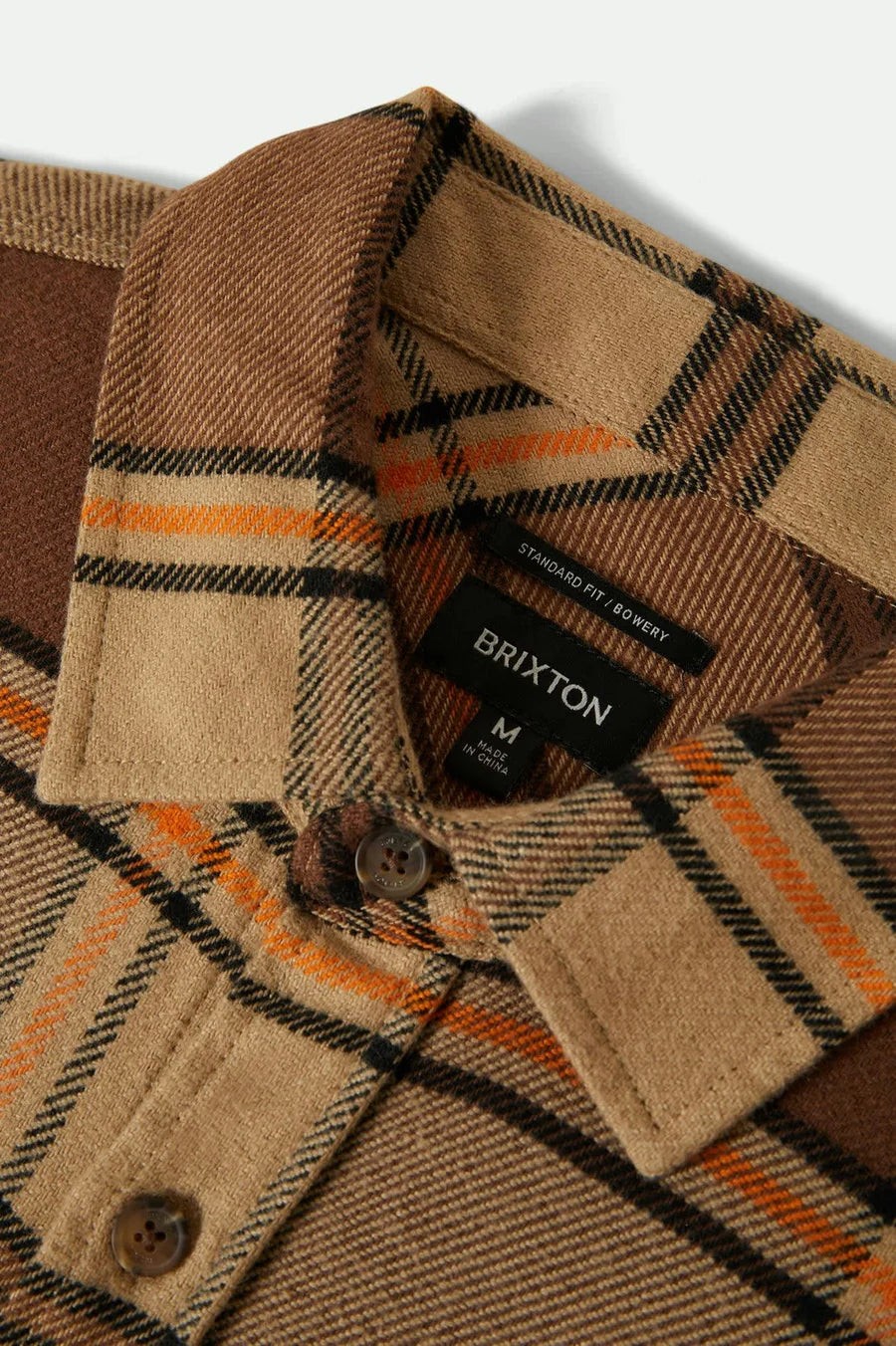 Bowery Flannel - Sand/Pinecone/Solar Orange