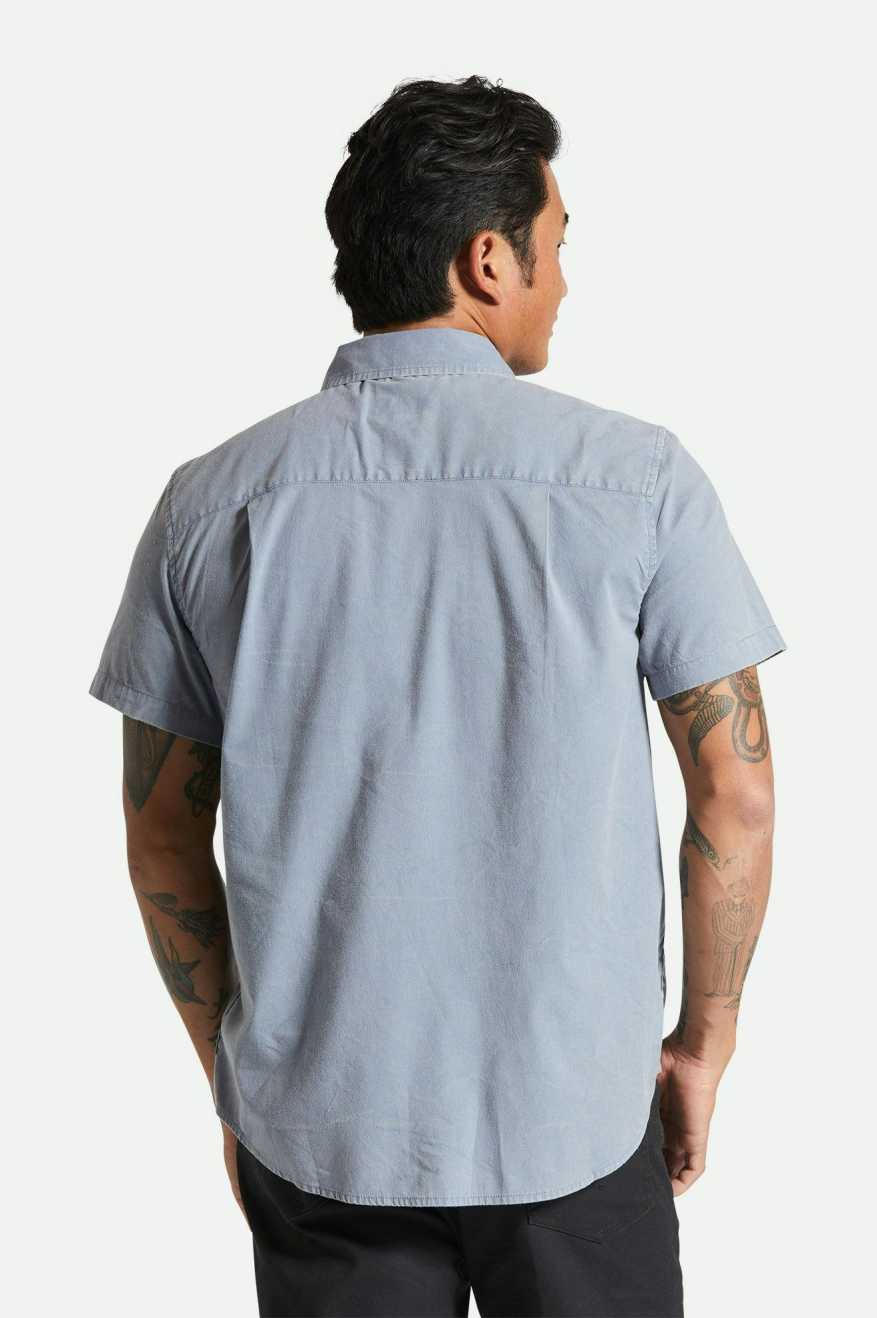 Brixton Charter Sol Wash S/S Woven - Flint Stone Blue