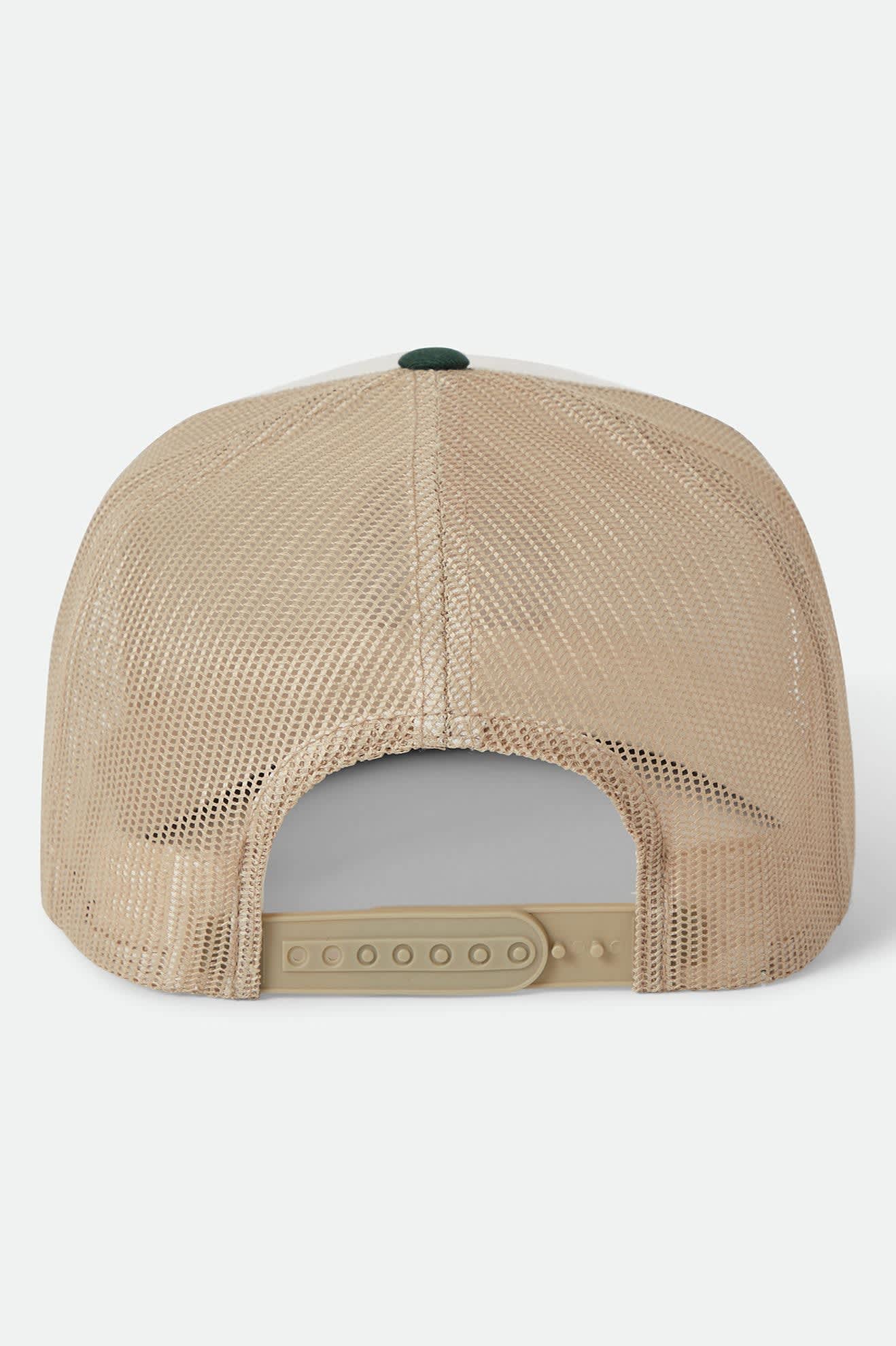 Brixton Oath MP Trucker Hat - Off White/Primal Green/Sand