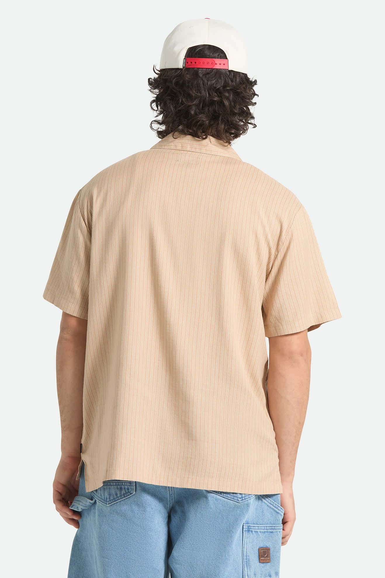 Brixton Bunker Slub S/S Woven Shirt - Italian Clay Stripe