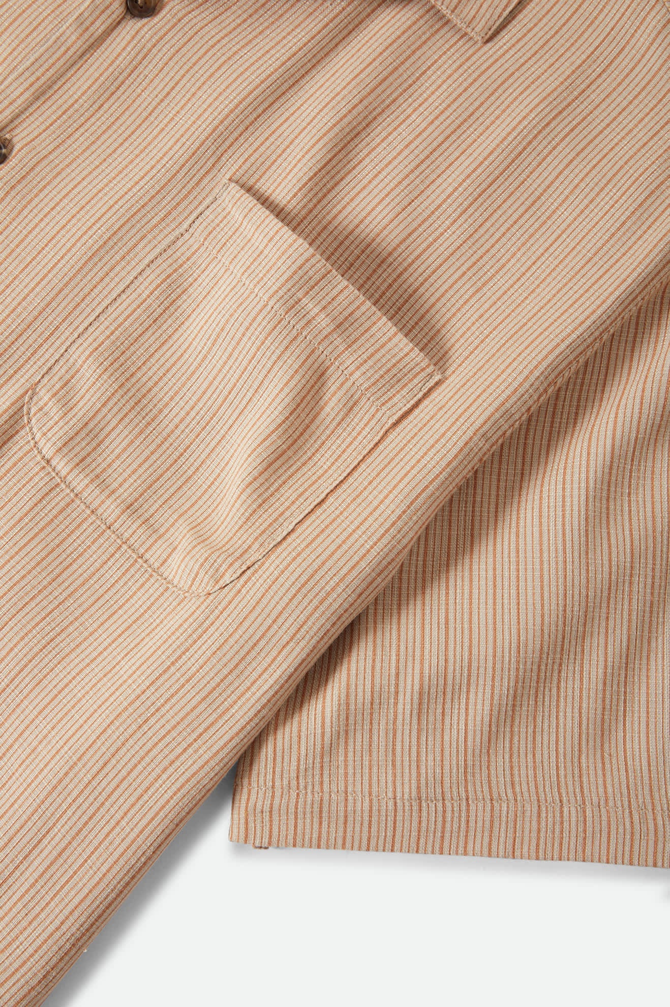 Brixton Bunker Slub S/S Woven Shirt - Italian Clay Stripe