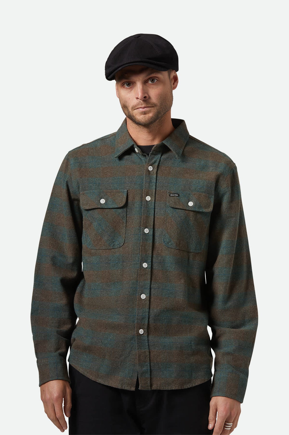 Brixton BOWERY FLANNEL - OCEAN