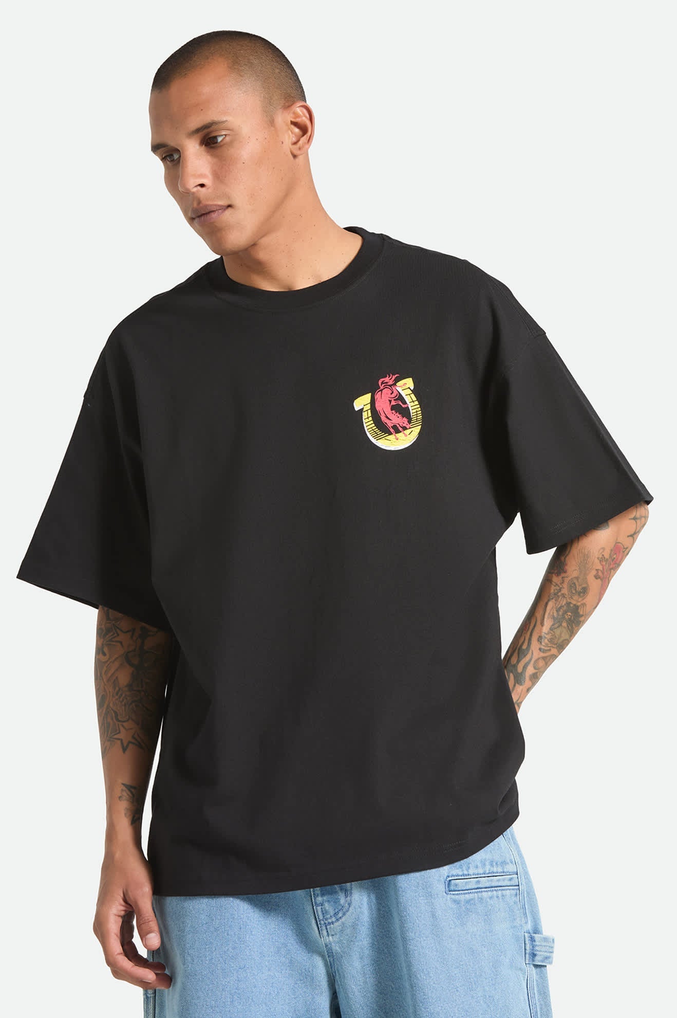 Brixton Colt 45 Everytime S/S Oversized Tee - Black