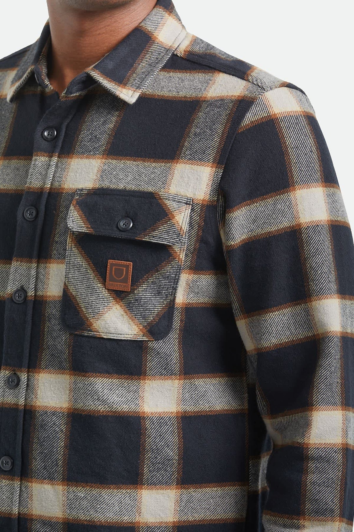 Brixton Bowery Flannel - Black/Cream