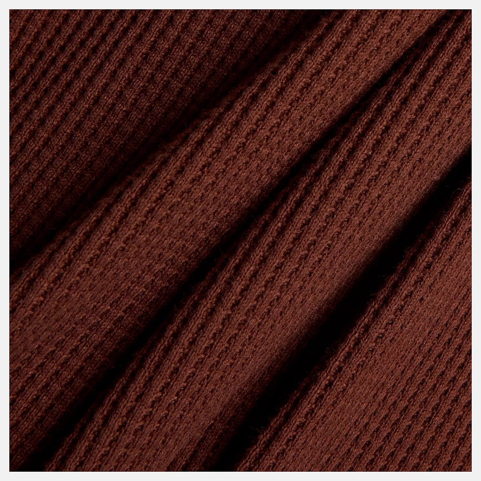 New Balance Numeric Waffle Knit Long Sleeve Henley - Rich Oak