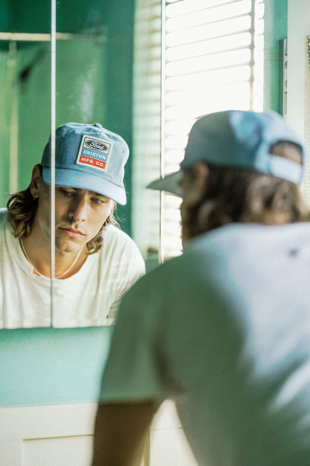 Brixton x Ford Service Dept Snapback - Blue Chambray