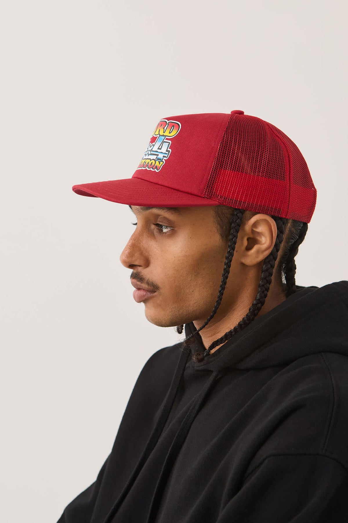 Brixton x Ford 4X4 Chrome Trucker Hat - Rangoon Red
