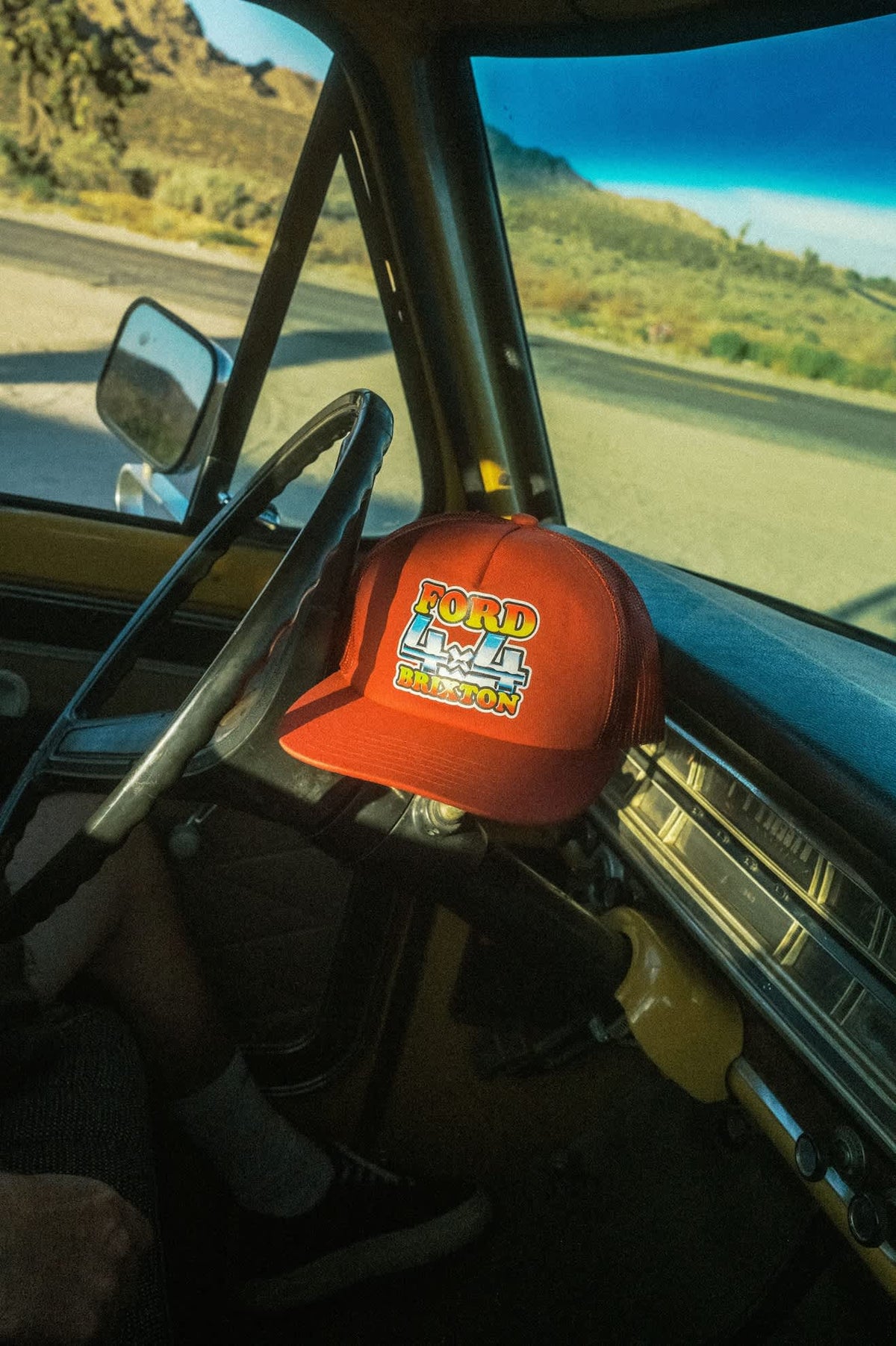 Brixton x Ford 4X4 Chrome Trucker Hat - Rangoon Red