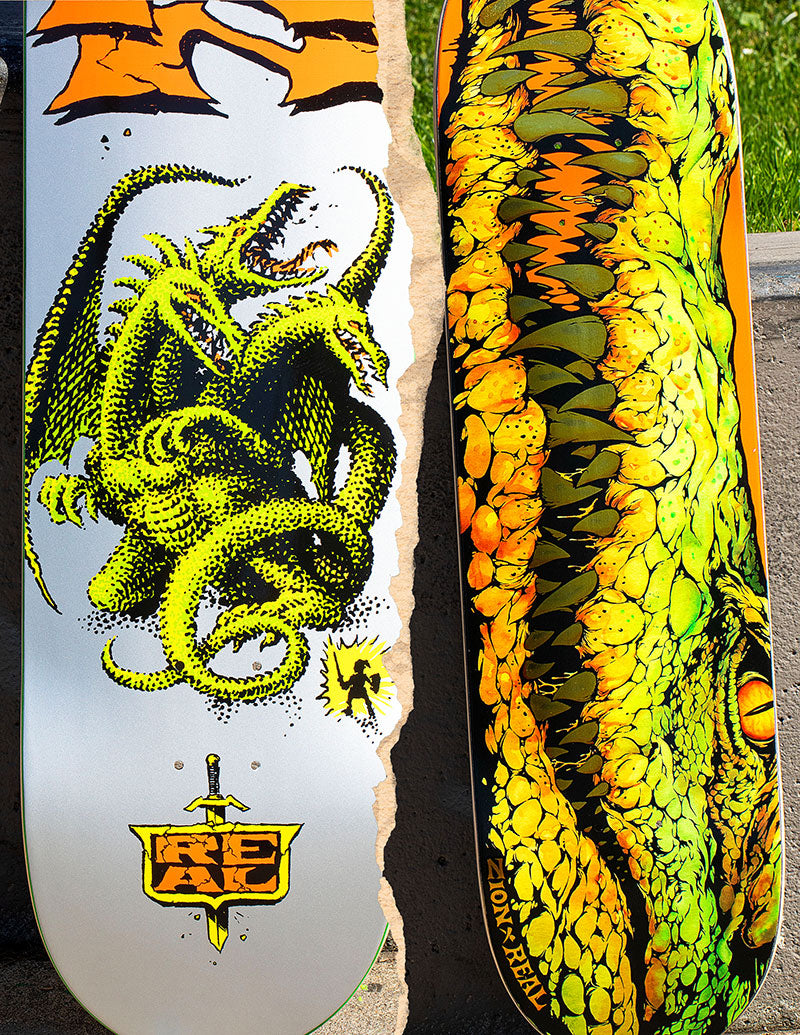 Real HERMANN DRAGON SLAYER skateboard deck - 8.5"